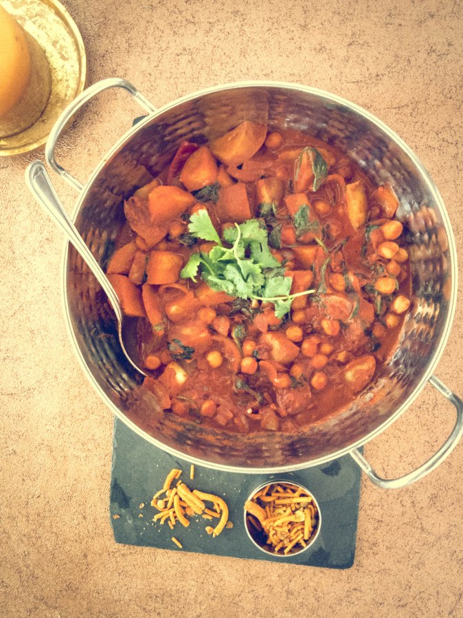 Tandoori Chickpea and Potato Curry…in a hurry : )